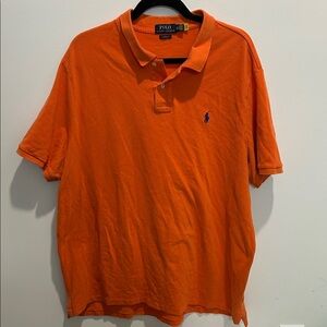 Polo by Ralph Lauren Bright Orange Short-Sleeve Polo with Navy Pony